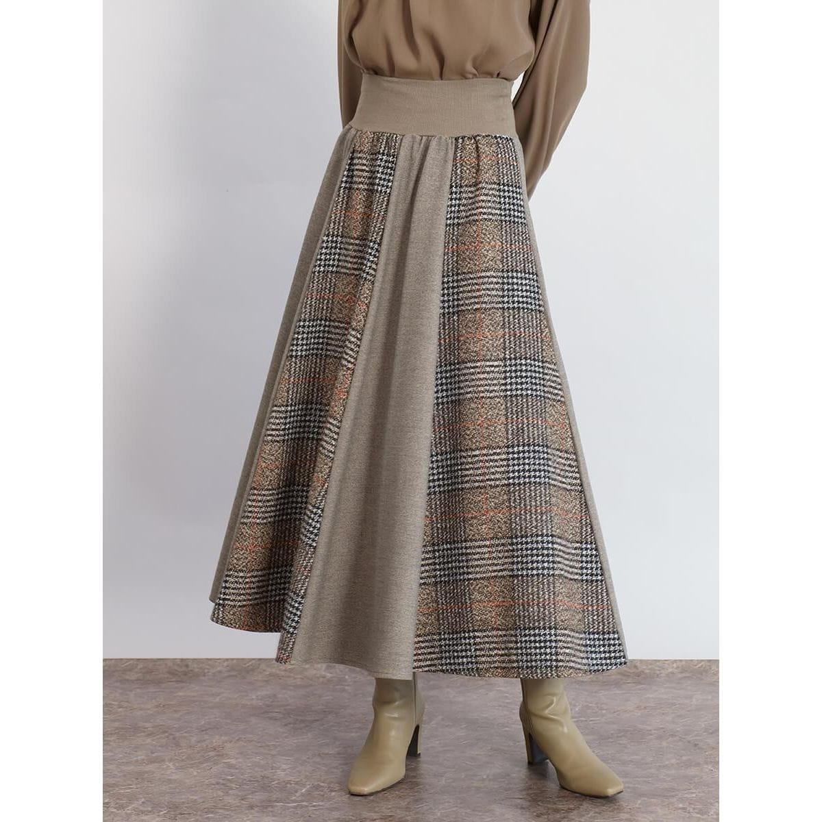 シャギーチェックスカート《MANTECO》 | イネド(INED) | マルイウェブ