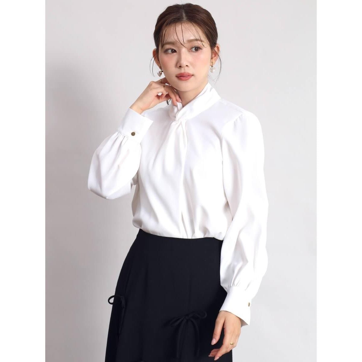 フェンネル（FENNEL）/ネジリネックスタンドカラーブラウス ネジリネックスタンドカラーブラウス | フェンネル(FENNEL) | マルイ