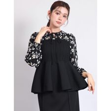 ニットドッキングペプラムブラウス