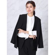 ダブルフロント2wayノーカラージャケット