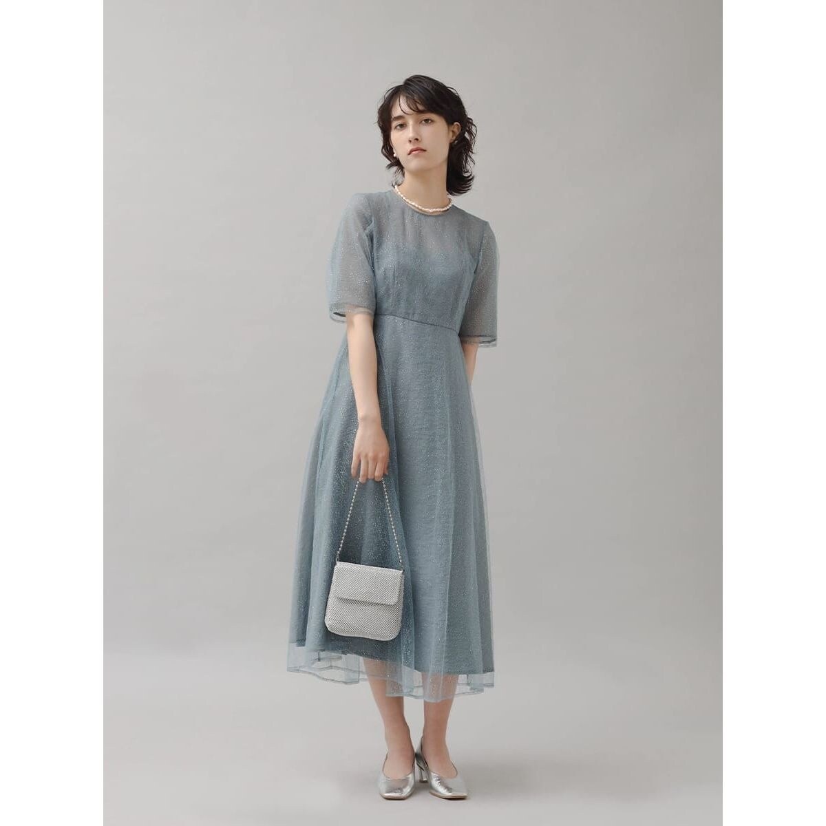 ラメチュール刺繍ドレス | プチローブ(petirobe) | マルイウェブチャネル