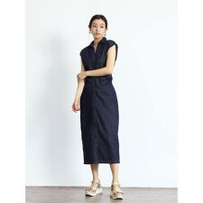 スキッパーデニムワンピース