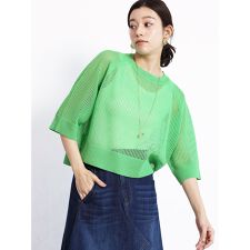 メッシュニットプルオーバー