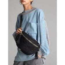 レオパード柄メタルファスナーショルダーバッグ | ヌエール(nouer 