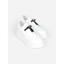 厚底レザースリッポンスニーカー