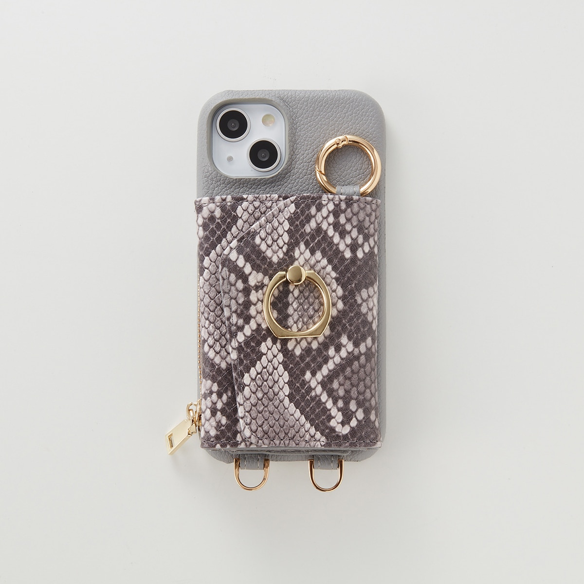 iphoneケース 【リング クロコ】iphone17 ケース スマホショルダー
