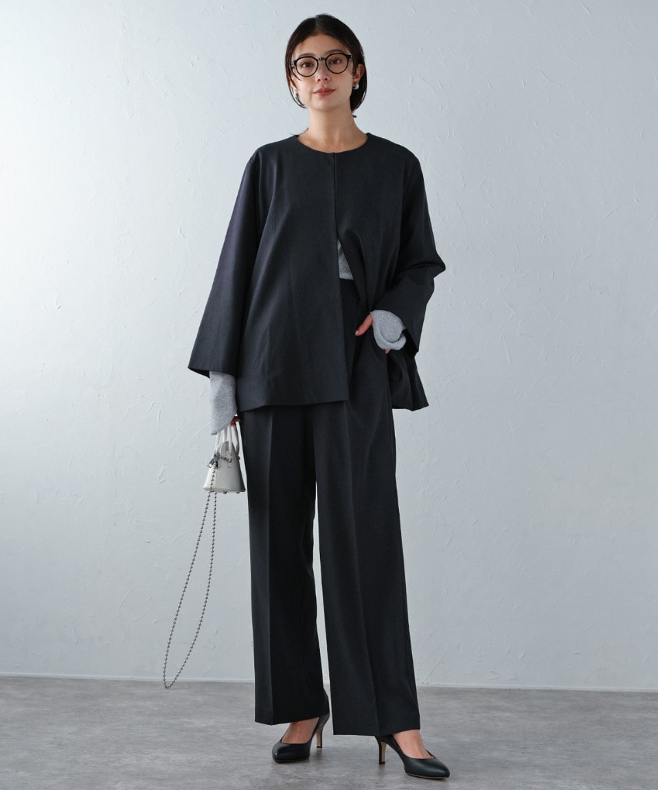 2点セット】〈ワイドパンツ〉スゴく伸びる全方向ストレッチ