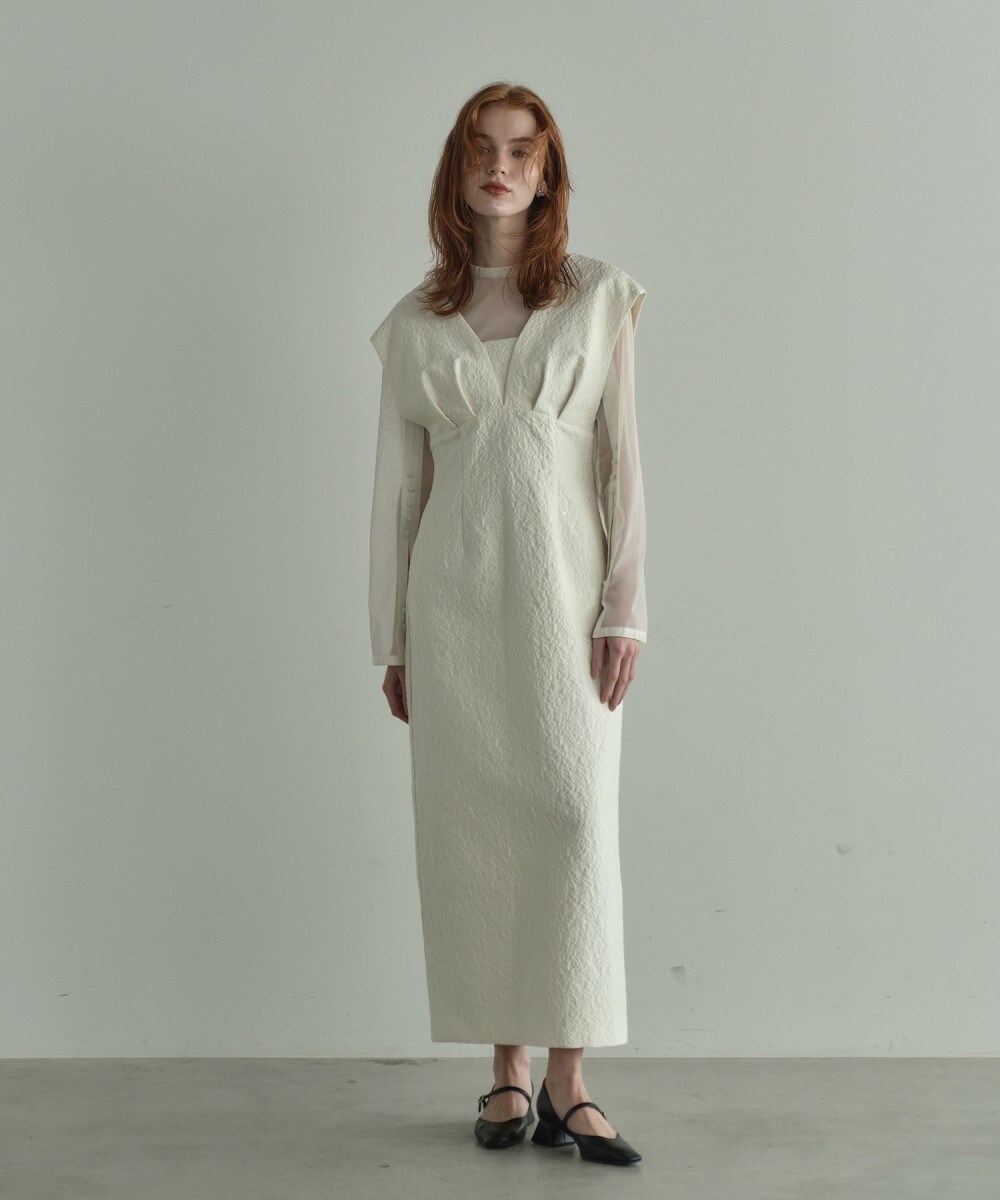 【新品】ANDRESD V line jacquard dress | ANDRESD