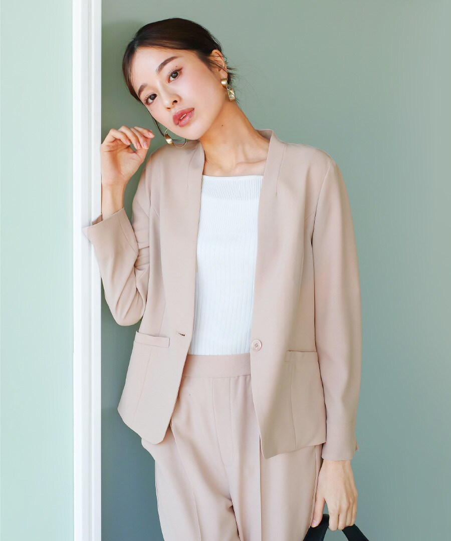 洗える＆防シワ！【WEB限定！WHITEJOOLA】金ボタンダブル