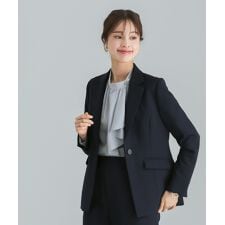 【UVカット･速乾・接触冷感･防シワ・ストレッチ･洗える】ダブルピケクロス・テーラードジャケット