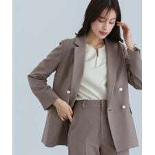 【洗える・ストレッチ】ウォッシャブルツイルストレッチ・ダブルジャケット