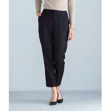 【洗える・撥水・サステナブル素材】シャークスキンツイード・ストレートパンツ