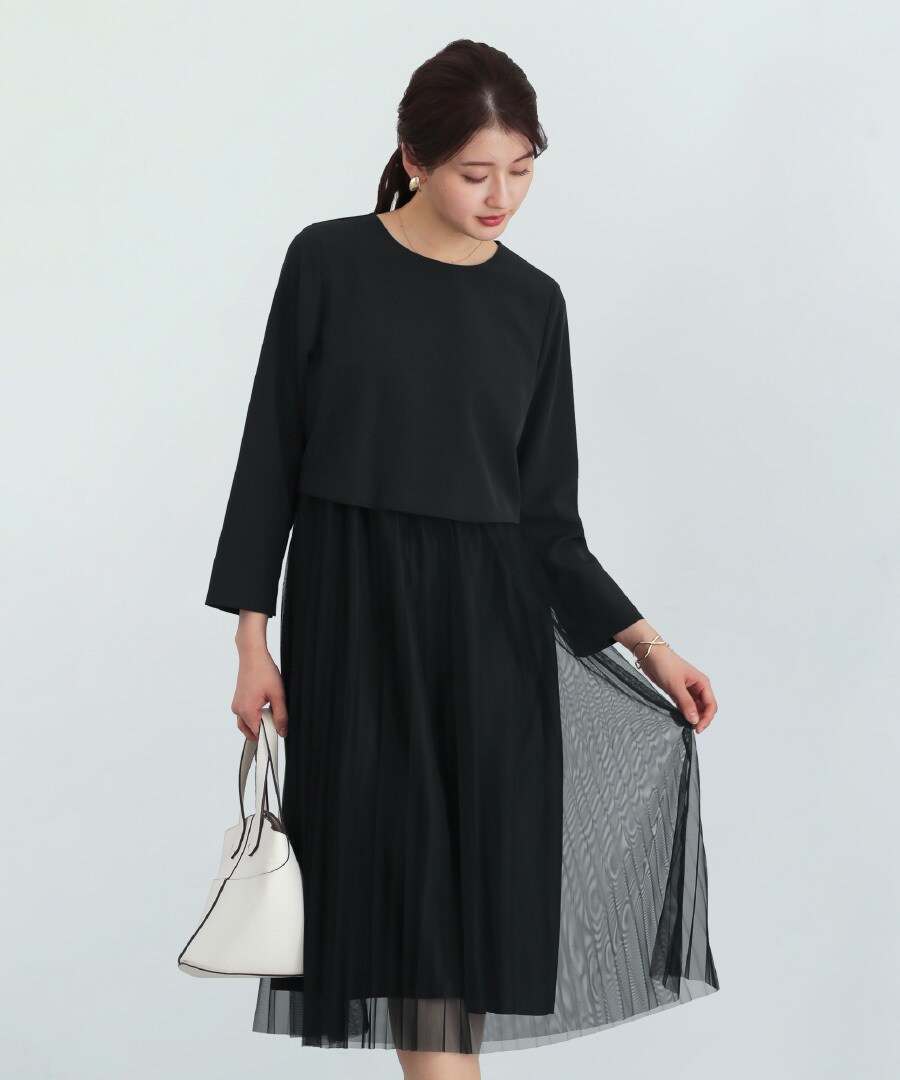 S～LL】ラメチュールメロウワンピースドレス | ルイルエブティック