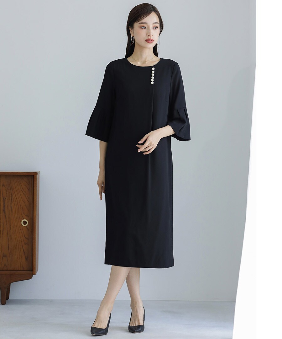 SALE *maje* サテンオープンバックドレス ワンピース バックオープンレースラインOP（マキシ丈/ロングワンピース