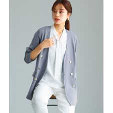 エミリアン(Emilyan)の接触冷感･UV CUT【ラフなのに さりげなくキマる】カルゼワッシャー・金ボタンダブルジャケット