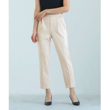 【洗える・UV CUT･ストレッチ・接触冷感】ハイストレッチダンボールニット・タックテーパードパンツ