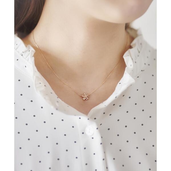 K10 PG ストーンミニフラワー ネックレス | ニューミーバイサマンサ