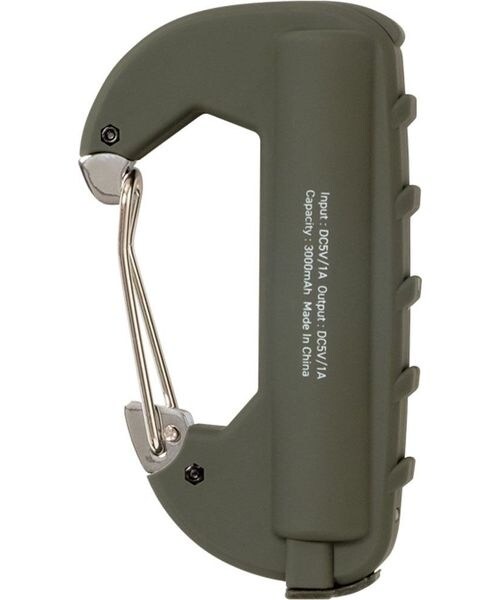[}C]LED^ CARABINER BATTERY OLIVE/̑̃uhiotherj D