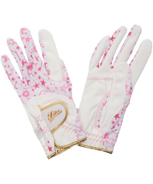 [}C] FILA GLOVE Ee FWG106/tBiFILAj WHITE^PINK