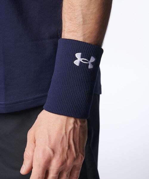 [}C]Xgoh UA KNIT WRISTBAND/A_[A[}[iUNDER ARMOUR j Midnight Navy ^ ^ W