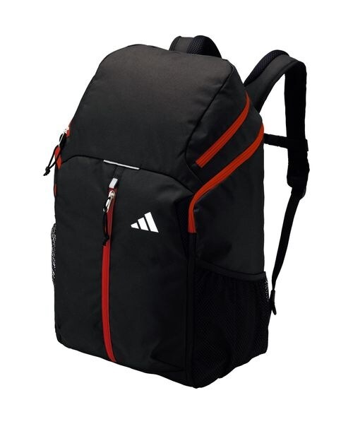 【新品、本物、当店在庫だから安心】 ボール用デイパック ボールバッグ 32L アディダス | 黒色×赤色 その他