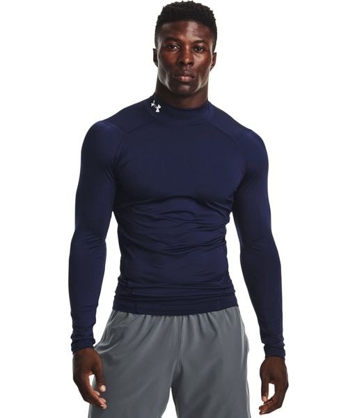 [�}���C]�����Y�A�p���� UA HG ARMOUR COMP MOCK LS/�A���_�[�A�[�}�[�iUNDER ARMOUR �j Midnight Navy / / W