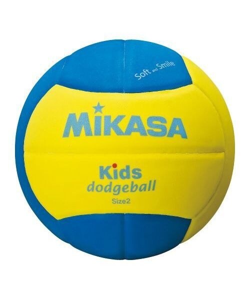 ドッジボール2号球 スマイルドッジ2号 EVA 約160G 黄／青 | その他の