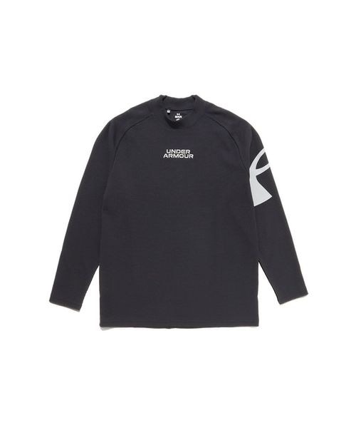 [}C]nClbN UA WAFFLE LONG SLEEVE MOCK NECK SHIRT/A_[A[}[iUNDER ARMOUR j Black ^ ^ Mod Gray