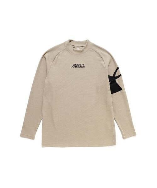 [}C]nClbN UA WAFFLE LONG SLEEVE MOCK NECK SHIRT/A_[A[}[iUNDER ARMOUR j City Khaki ^ ^ Blac