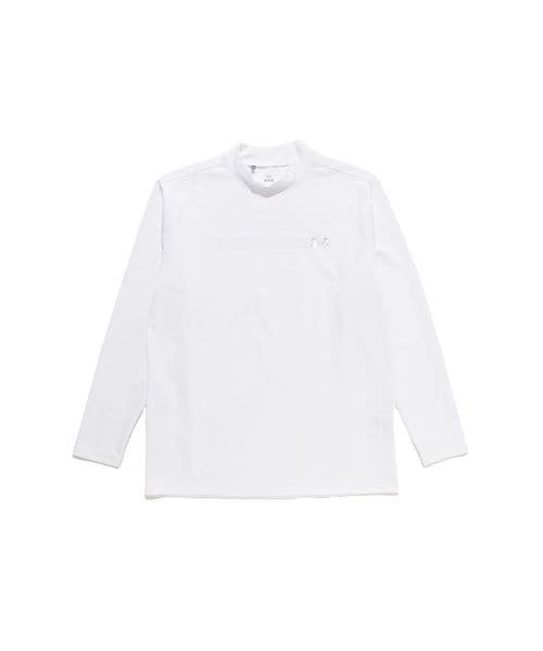 [}C]nClbN UA TRICOT LONG SLEEVE MOCK NECK SHIRT/A_[A[}[iUNDER ARMOUR j White ^ ^ Metallic