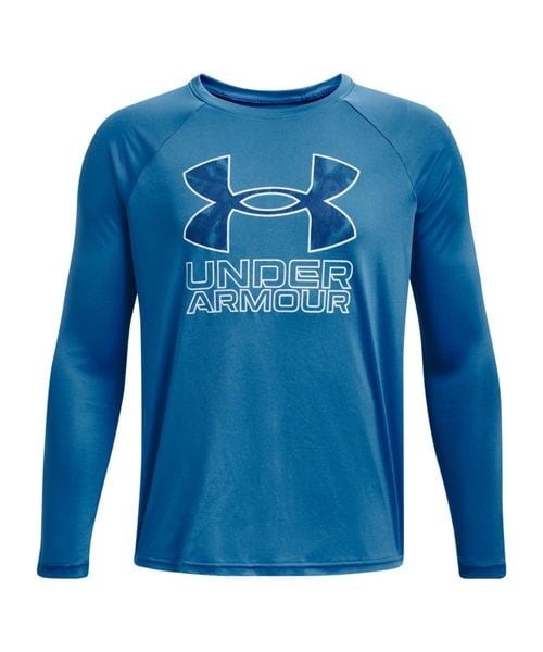 [�}���C]����T�V���c�i����T�j UA TECH HYBRID PRINT FILL LONG SLEEVE /�A���_�[�A�[�}�[�iUNDER ARMOUR �j Cosmic Blue �^ �^ Hal