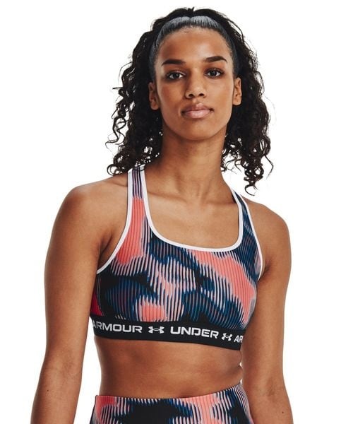 [}C]X|[cu UA CROSSBACK MID PRINT/A_[A[}[iUNDER ARMOUR j Bubble Peach ^ Coral