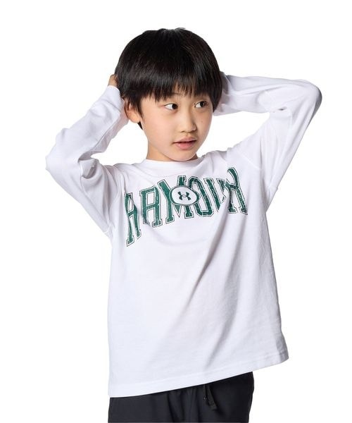 [}C]TVciTj UA HEAVYWEIGHT COTTON GRAPHIC LONG SLE/A_[A[}[iUNDER ARMOUR j White ^ ^ Greenwood