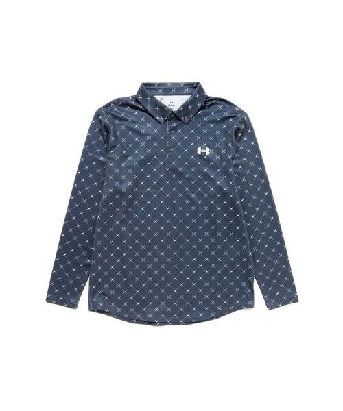 [}C]VcE|Vc UA PLAYOFF LONG SLEEVE POLO/A_[A[}[iUNDER ARMOUR j Downpour Gray ^ ^ H