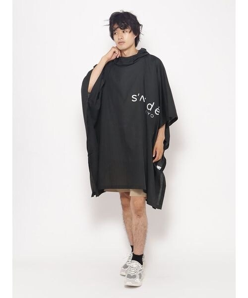 中綿ジャケット・コート 撥水NYLON ポケッタブルポンチョUNISEX | サニ