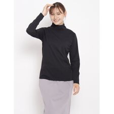 Tシャツ コットンタッチ天竺 ハイネック長袖Tシャツ LADIES
