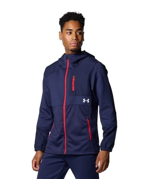 【新品】アンダーアーマー　シェイドウォームアップジャケット　新古品 ウォームアップウェア UA ARMOUR KNIT HYBRID FULLZIP JACKET