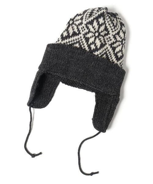 [}C]̑EFAANZT[ BW 016 CABLE BOBCAPiAP[u{uLbvj/̑̃uhiotherj CHARCOAL^ARAN