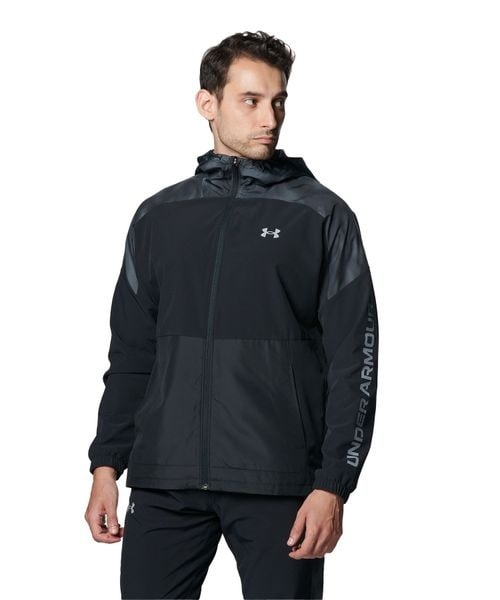 [}C]WPbg UA TRICOT LINED WOVEN JACKET/A_[A[}[iUNDER ARMOUR j Black ^ ^