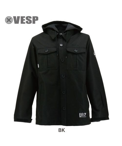 [}C]{[hWPbg TWOWAY MILITALY SHIRTS JACKET/̑̃uhiotherj BK