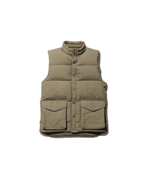 その他トップス RECYCLED NYLON RIPSTOP DOWN VEST M BG