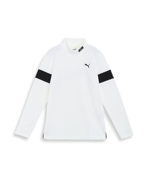 ハイネック ゴルフ ウラフリーススローガンバックロゴLSモックネック