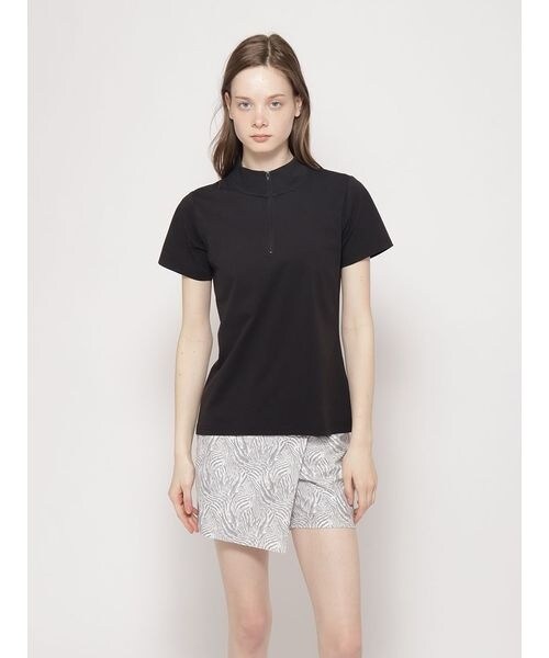 Tシャツ コットンタッチ天竺 ハーフジップTシャツ LADIES | サニ
