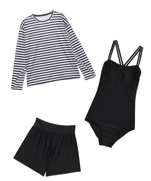 サニデイズトウキョウ（sanideiz TOKYO）/フィットネス PLAY with WATER 水着ワンピース3点セット LADIES ce015-35082-d01b.jpg?basethum=225