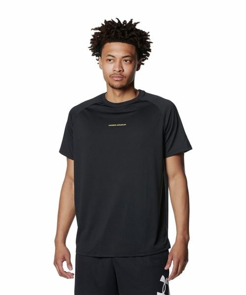 [}C]TVc UA Tech Longshot Short Sleeve T-Shirt/A_[A[}[iUNDER ARMOUR j Black ^ ^ Metallic