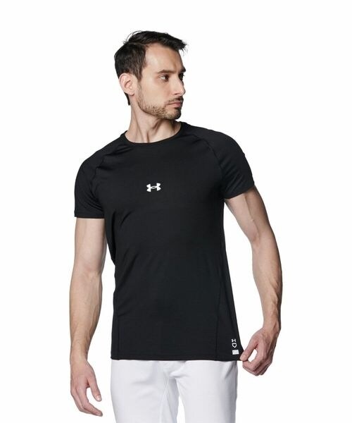 [}C]A_[Vc UA HG COMFORT FITTED SS CREW/A_[A[}[iUNDER ARMOUR j Black ^ ^