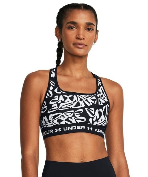 [}C]X|[cu Crossback Mid Print/A_[A[}[iUNDER ARMOUR j Black ^ White ^ Whit