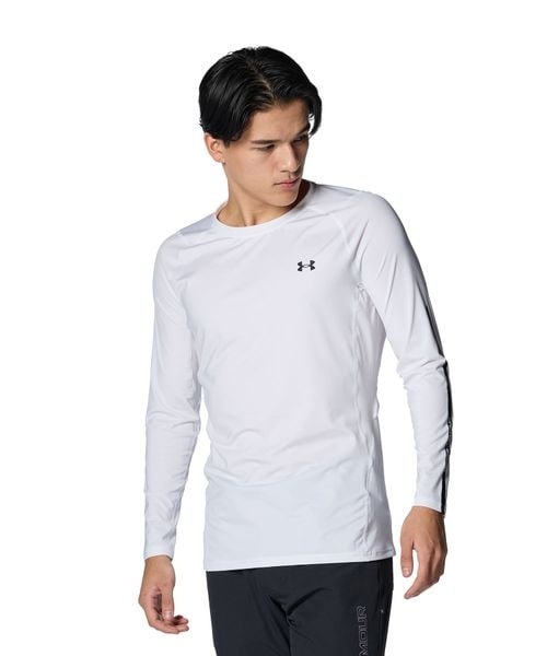 [}C]TVc UA HG Fitted LS Crew NV/A_[A[}[iUNDER ARMOUR j White ^ ^ Black