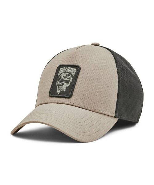 [}C]Lbv UA ISO-CHILL ARMOURVENT TRUCKER CAP/A_[A[}[iUNDER ARMOUR j Pewter ^ ^ Khaki Ba