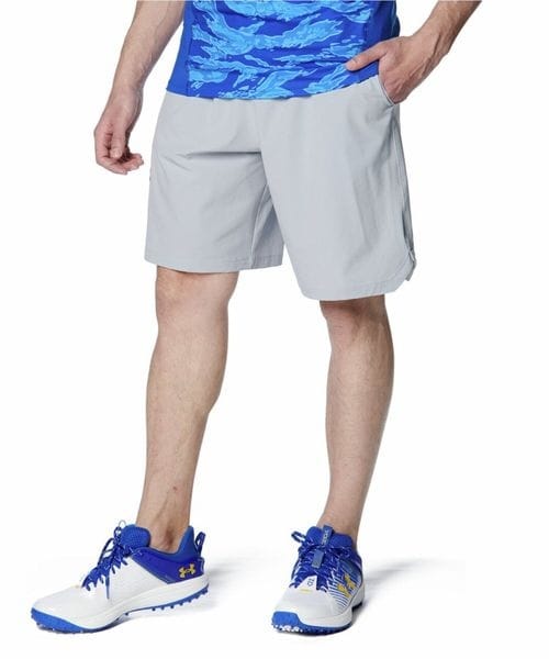 [}C]EChu[J[ UA Woven Shorts/A_[A[}[iUNDER ARMOUR j Mod Gray ^ ^ Black